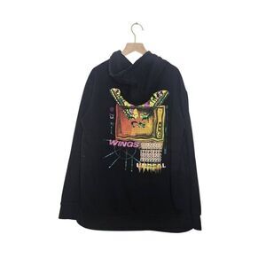 Vitriol Zip Up Hoodie Butterfly Men’s Size Small Black Wings